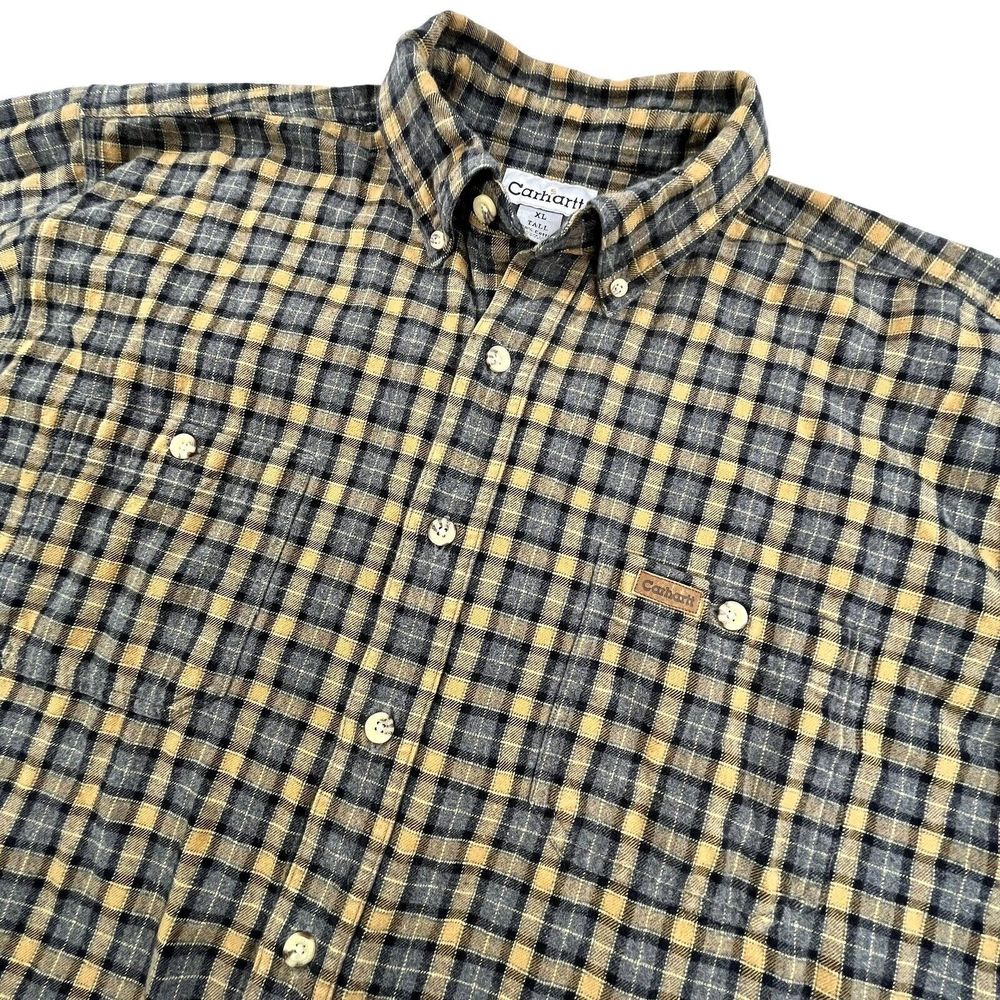 Carhartt Plaid Heavyweight Flannel XL Tall Button Down Long Sleeve Work Shirt